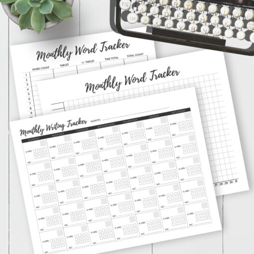 Monthly Word Trackers