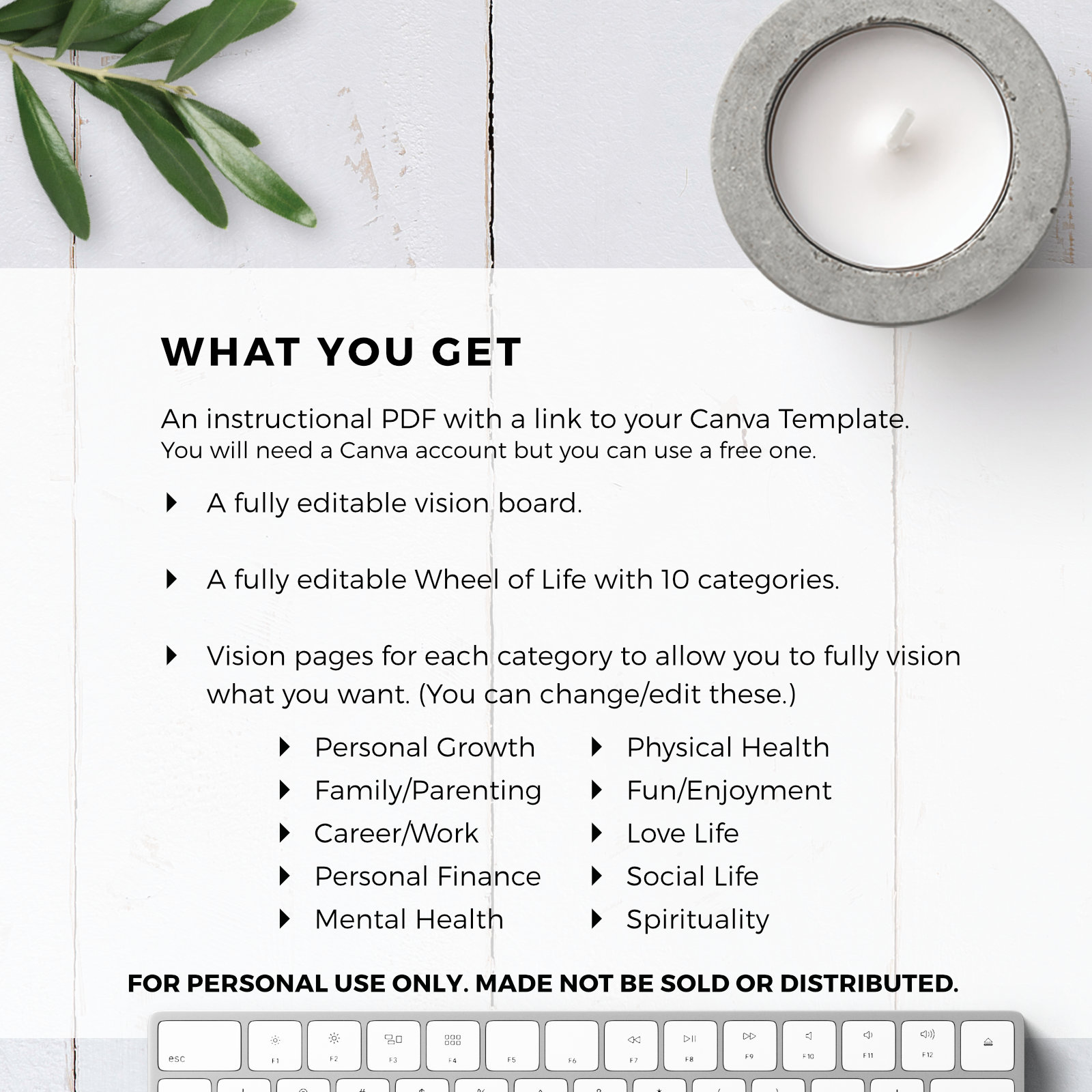 Editable Printable Vision Board Planner - Image 2