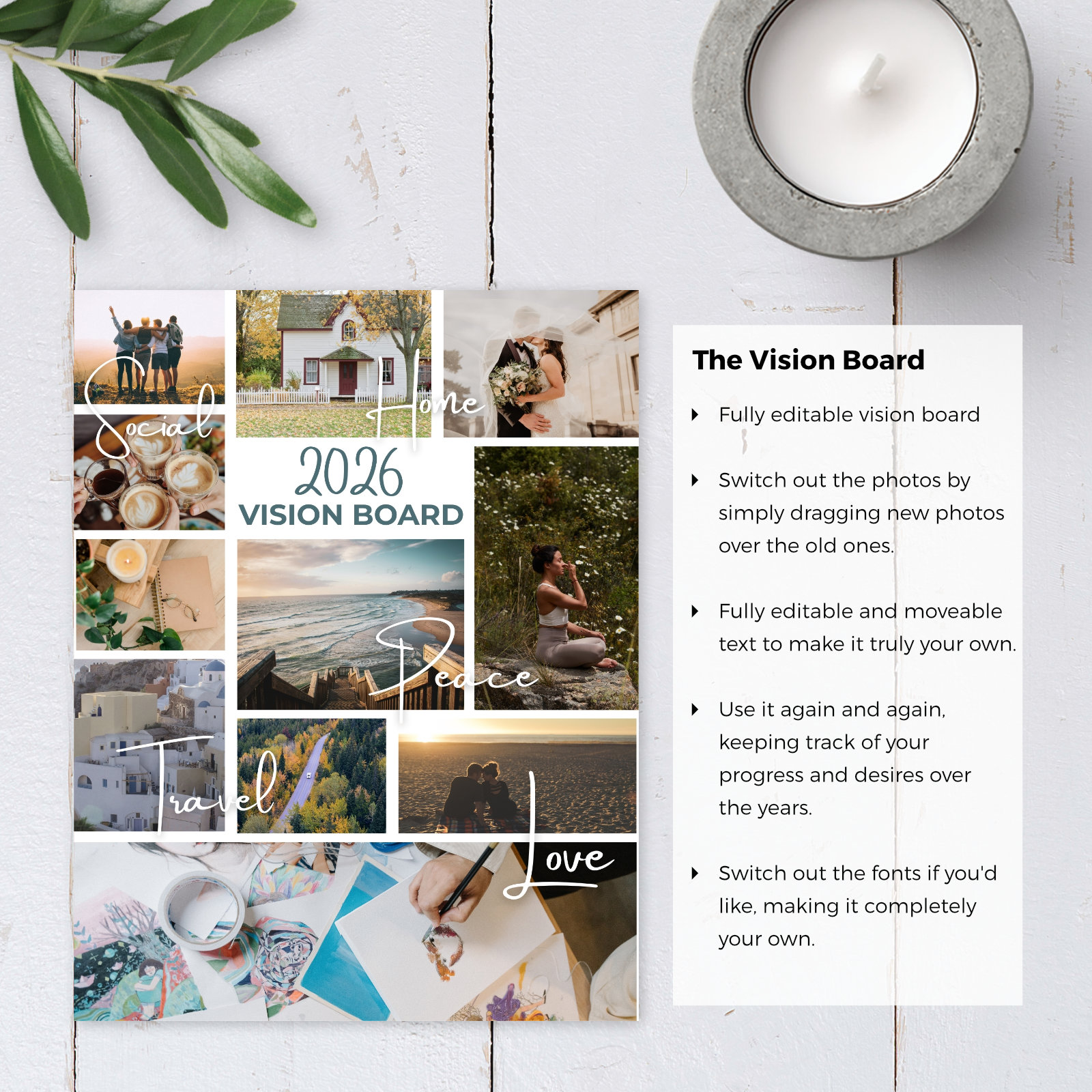 Editable Printable Vision Board Planner - Image 3