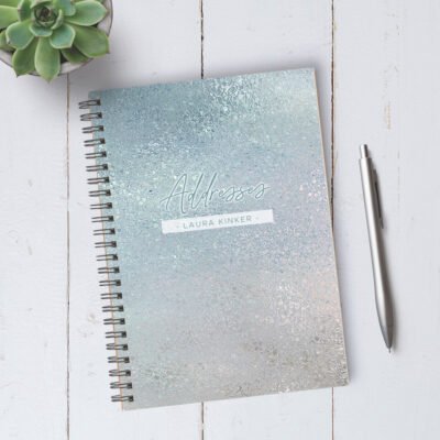 Personalizable Glitter Ball Address Book